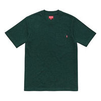 Supreme FW18 SS Pocket Heather Dark Green Tee SUP-FW18-081