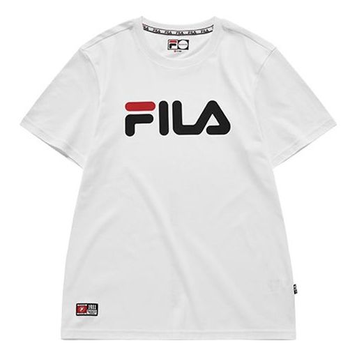 FILA FUSION Printing Large logo Short Sleeve White T11M931123F-WT