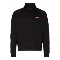Off-White FW21 Zipper Long Sleeves Sports Jacket Slim Fit Version Black OMVC005I21FAB0011020