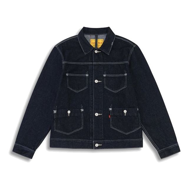 Men's Levis Series Lapel Denim Jacket Autumn Dark Denim A0142-0000