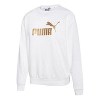 (WMNS) PUMA Essentials+ Metallic Logo Sweatshirt 'White' 583841-02