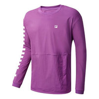 FILA Athletics Side Sleeve Printing Round Neck Pullover Sports Purple A11M031224F-PU
