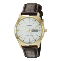CASIO Dress Men Quartz Movement Stainless Steel Case White Dial 3 0 Meter Waterproof 38mm Analog MTP-V003GL-7A