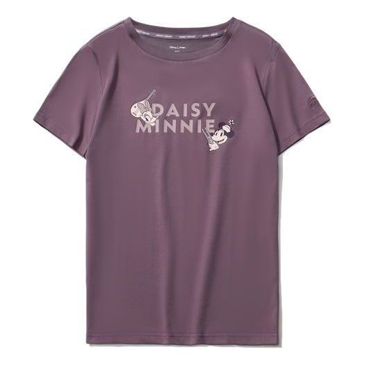 (WMNS) Li-Ning x Disney Crossover Printing Round Neck Tee 'Purple' AHSR212-4