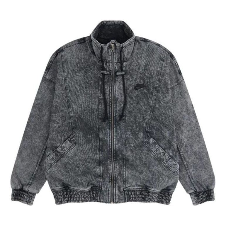 Men's Nike Casual Knit Washed Zipper Sports Grey CV4353-060