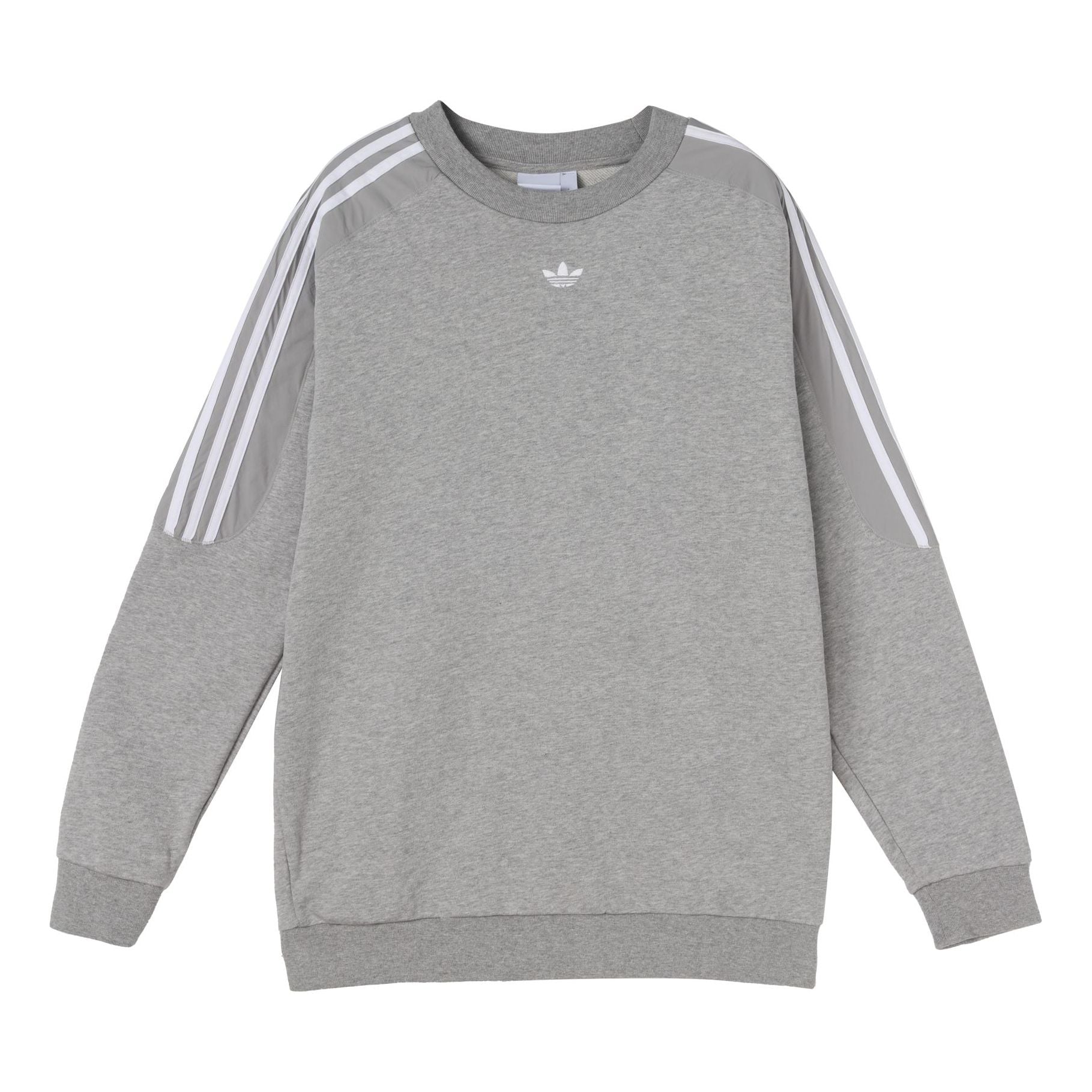 adidas originals Radkin Crewneck Small Logo Embroidered Round Neck Pullover Gray DU8142