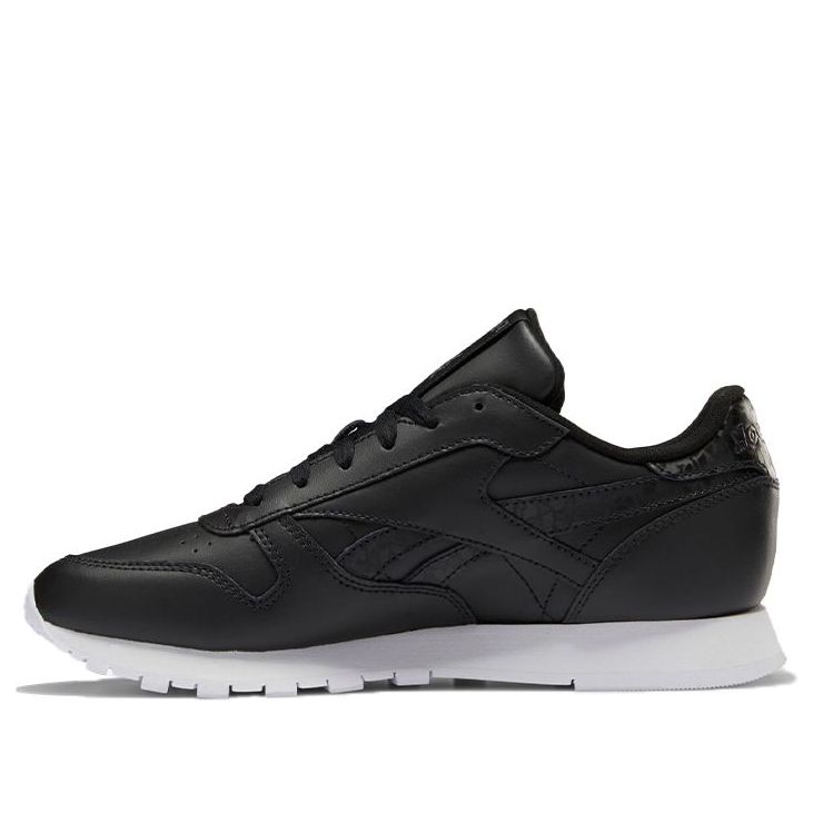 (WMNS) Reebok Classic Leather Running Shoes Black DV8155