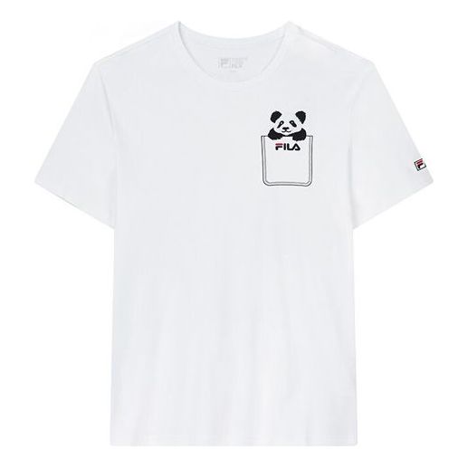 FILA Panda Loose Short Sleeve White F11M018121F-WT