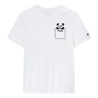 FILA Panda Loose Short Sleeve White F11M018121F-WT