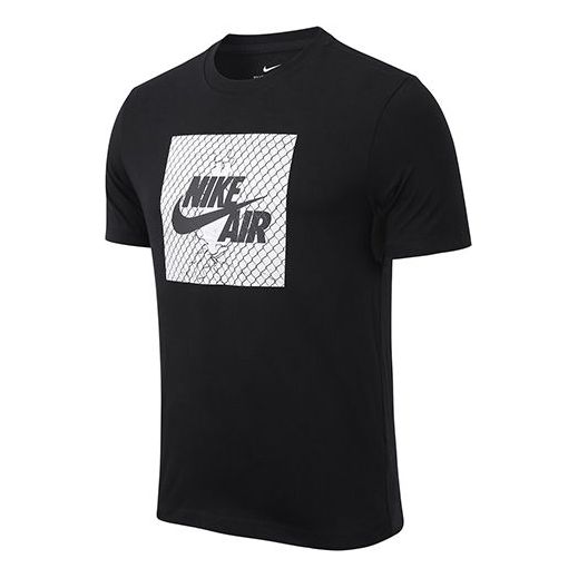 Nike Alphabet Large Pattern Round Neck Short Sleeve Black CK9510-010