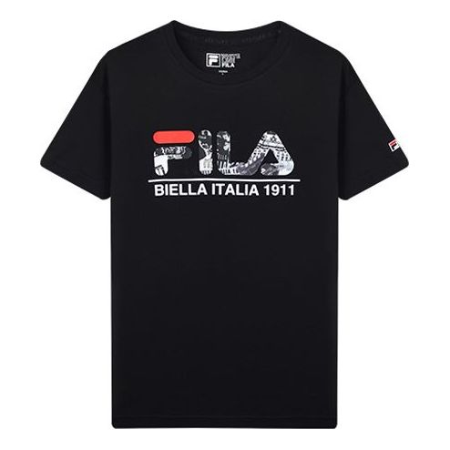 FILA Alphabet Printing Short Sleeve Black F61M018102F-BK