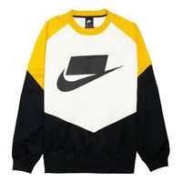 Nike NSW Crew Woven Sweater 'Yellow Black' AR1642-010