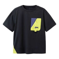 (GS) ASICS Logo Patched Pocket T-Shirt 'Black' 332241173013-001