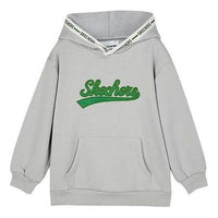 (GS) Skechers Logo Printed Hoodie 'Grey Green' L423B069-00U1