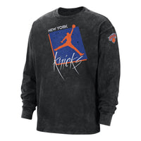 Air Jordan New York Knicks Courtside Statement Edition Max90 NBA Long-Sleeve T-Shirt 'Black' DV5745-010