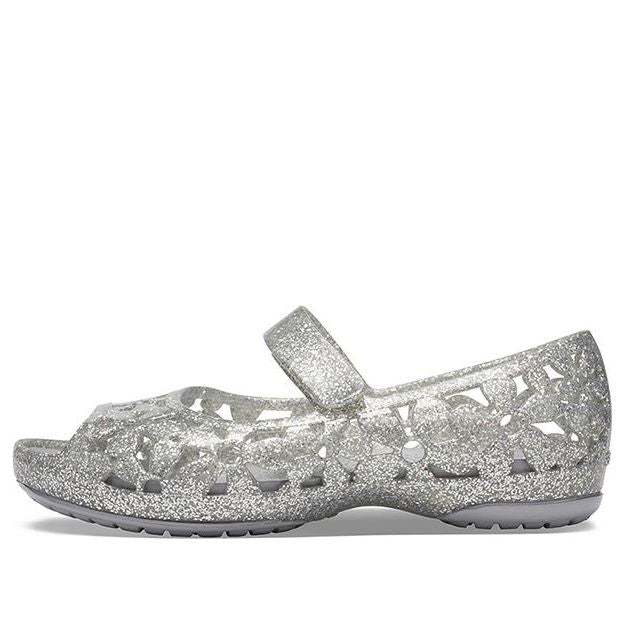 (PS) Crocs Isabella Flower Flat 'Silver' 205461-040