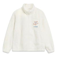 (WMNS) Li-Ning Floral Logo Faux Leather Jacket 'Cream White' AJDT544-3