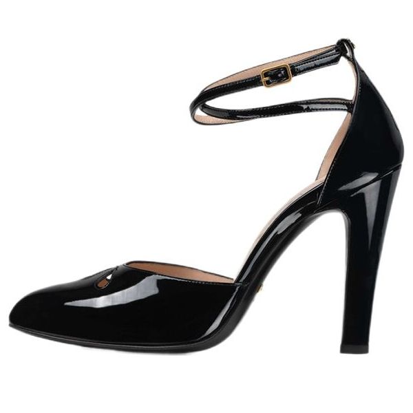 (WMNS) Gucci Patent Leather Pumps 'Black' 601573-BNC00-1000