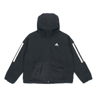 (WMNS) adidas BTS 3-Stripes Hooded Winter Jacket Asia Sizing 'Black' DZ1518