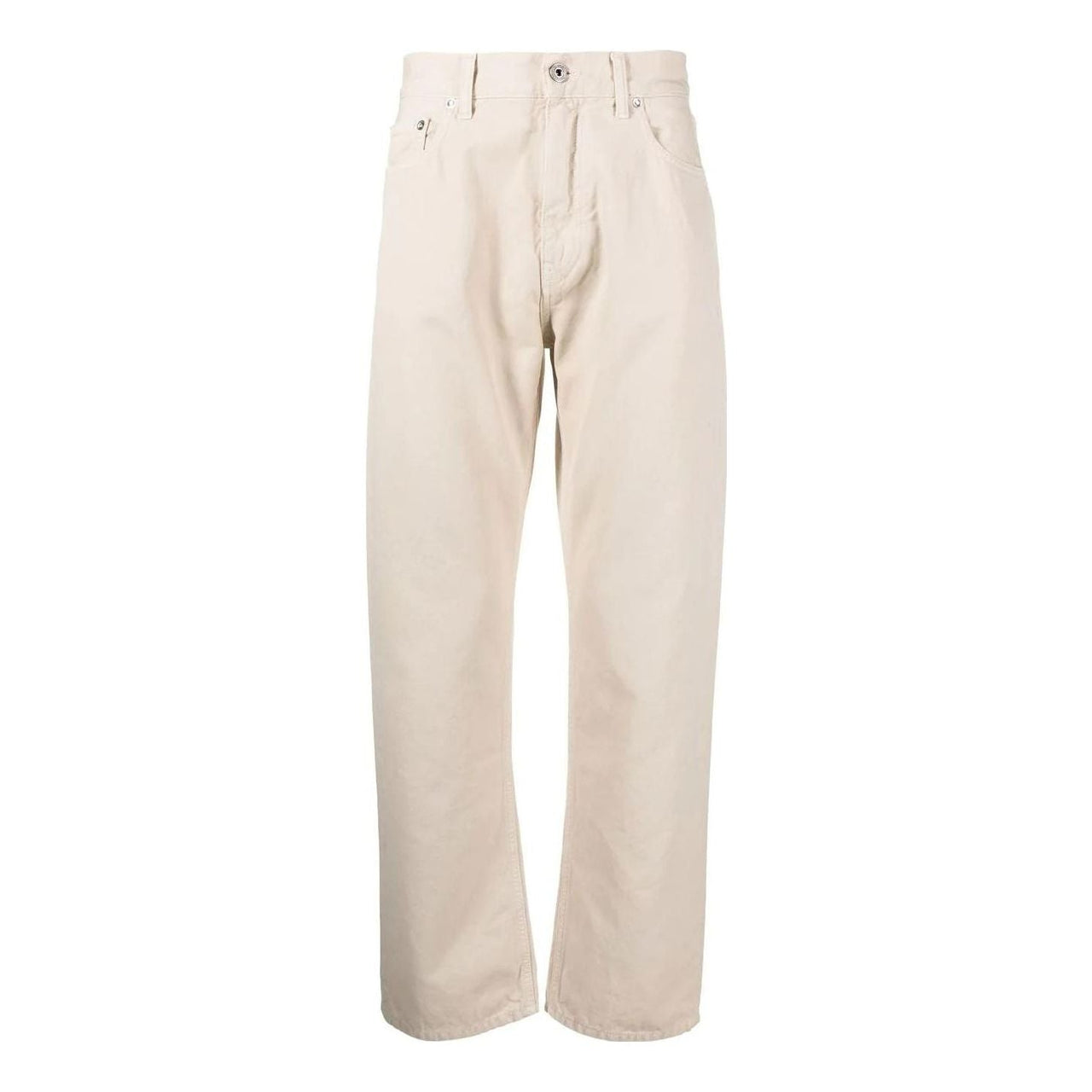 Off-White zip-up Straight Leg Trousers 'Beige' OMCA242F22FAB0016101