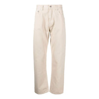 Off-White zip-up Straight Leg Trousers 'Beige' OMCA242F22FAB0016101