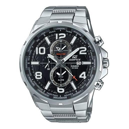 Men's CASIO EFDIFICE 3D Map Strap Watch Business Mens Silver Analog EFR-302D-1A