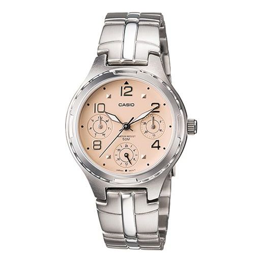CASIO Waterproof Stainless Steel Strap Pink Analog LTP-2064A-4ADF