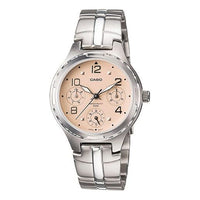 CASIO Waterproof Stainless Steel Strap Pink Analog LTP-2064A-4ADF