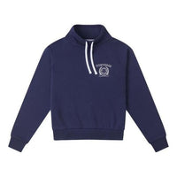 (WMNS) Converse Half Turtleneck Drawstrring Sweater Asia Sizing 'Navy' 10026107-A03