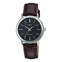 CASIO Leather Black Strap Waterproof Unisex Brown Couple Unisex Mens LTP-E145L-1A