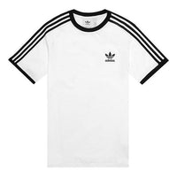 adidas originals 3-Stripes Tee Casual Round Neck Loose Logo Stripe Short Sleeve White CW1203