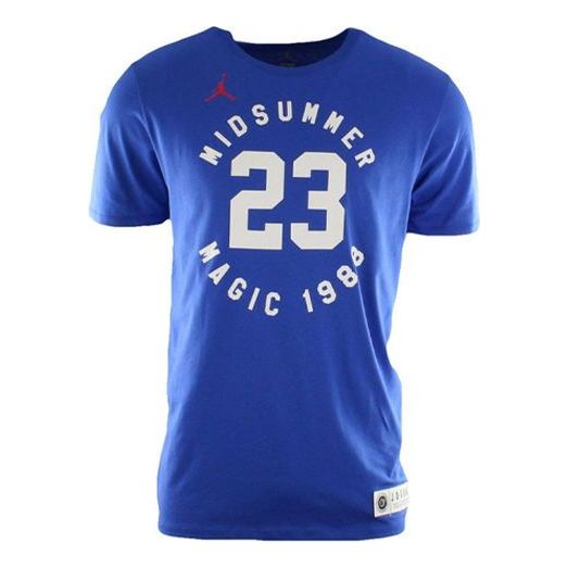 Men's Air Jordan Sports Short Sleeve Blue T-Shirt AV5990-480