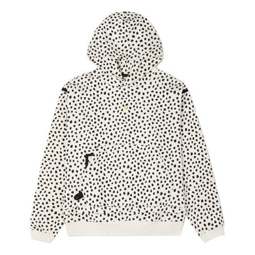 Converse Court-Ready Cheetah Half Zip Hoodie Asia Sizing 'Egret Spotted Leopard' 10022291-A01