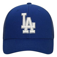 MLB Los Angeles Dodgers Alphabet Embroidered Hollow Out Baseball Cap Navy Blue 32CP75011