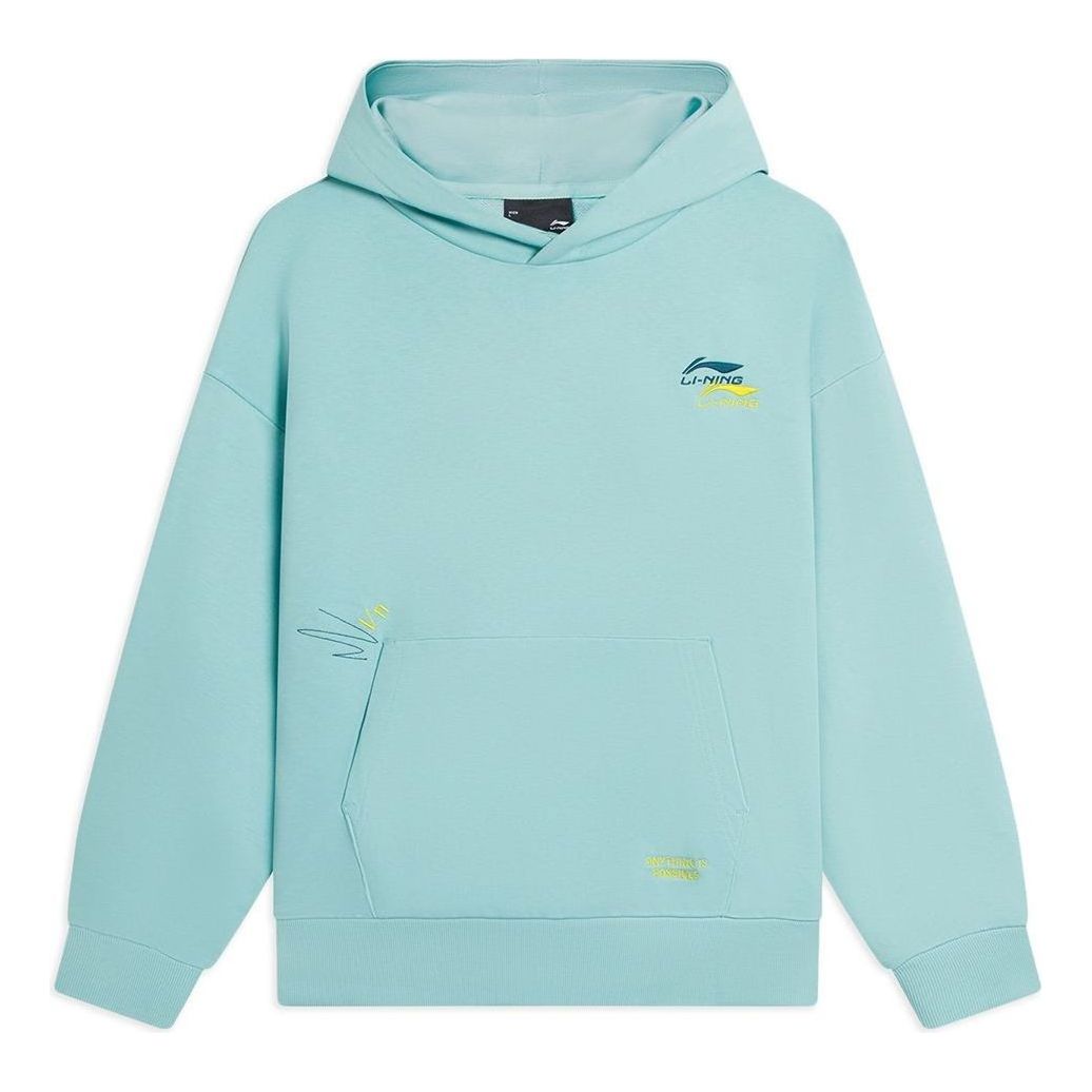 Li-Ning Anything Is Possible Graphic Hoodie 'Aqua Blue' AWDSF73-7