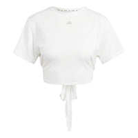 (WMNS) adidas Yoga Studio Wrapped T-Shirt Asia Sizing 'White' IS9001