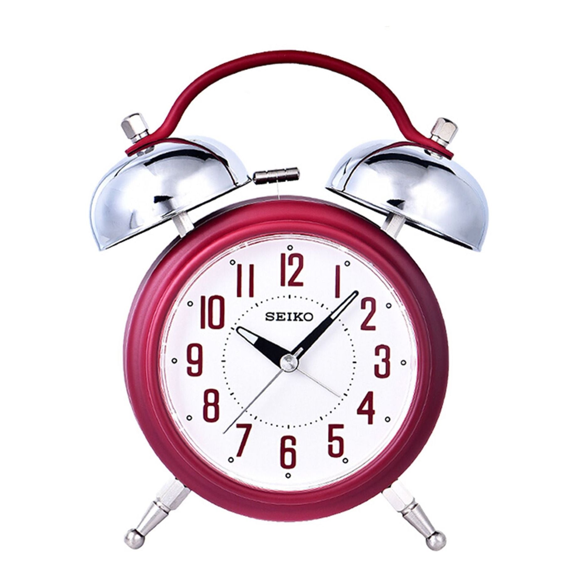 SEIKO Mute Mechanical Ring The Alarm Red/White QHK051R
