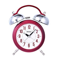 SEIKO Mute Mechanical Ring The Alarm Red/White QHK051R