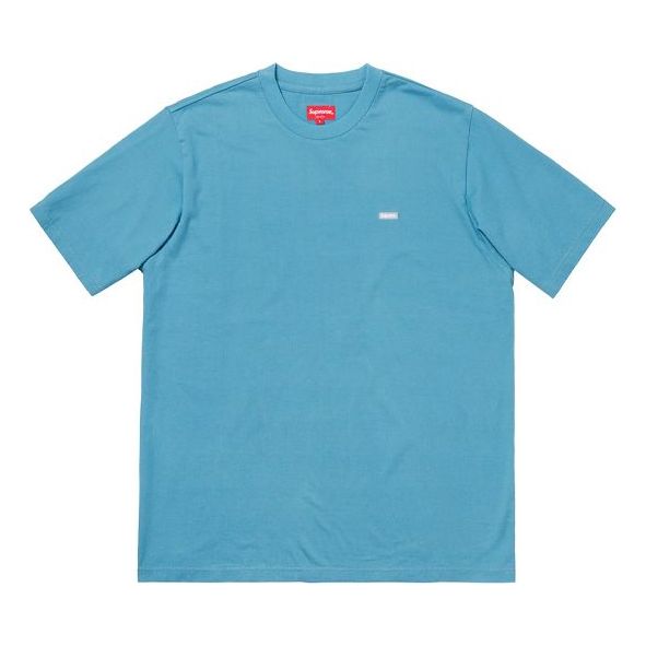 Supreme FW18 Reflective Small Box Dusty Blue Tee SUP-FW18-355