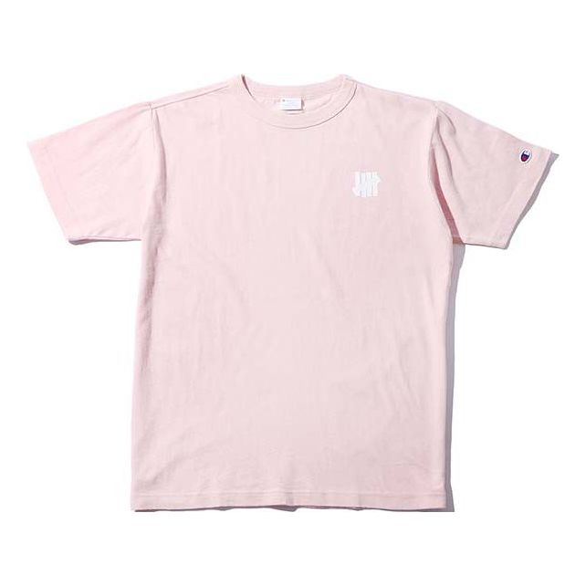UNDEFEATED X Champion Crossover Version Cuff Embroidered Short Sleeve Unisex Pink C8-P369-PK