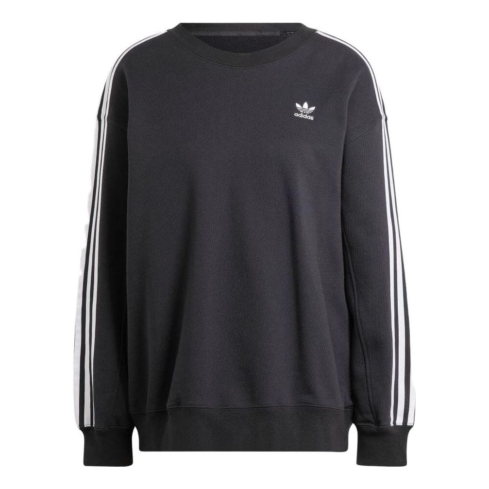 (WMNS) adidas originals Adicolor Classics Oversized Sweatshirt Asia Sizing 'Black' IK6605