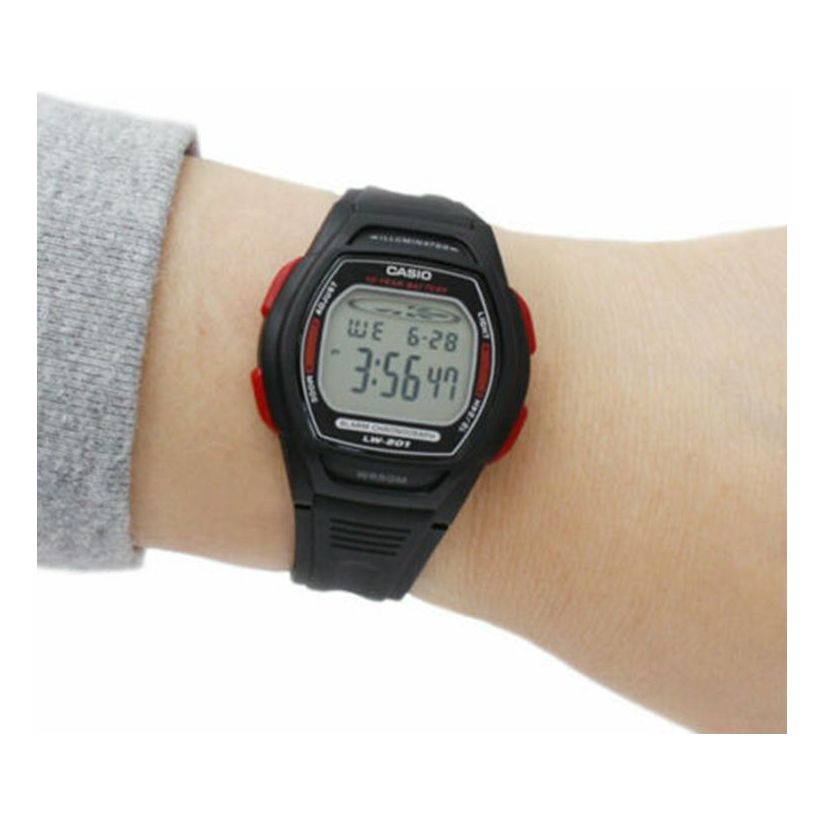 CASIO STANDARD Series Waterproof Sports Orange Digital LW-201-4A2021