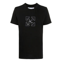 Men's Off-White Arrow Printing Black T-Shirt OMAA027E20JER0101001