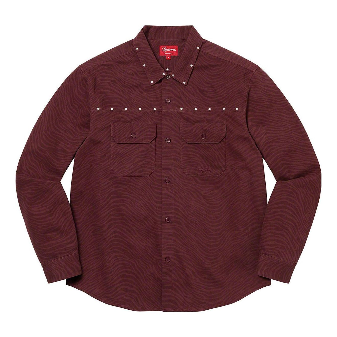 Supreme Studded Work Shirt 'Burgundy' SUP-FW22-167