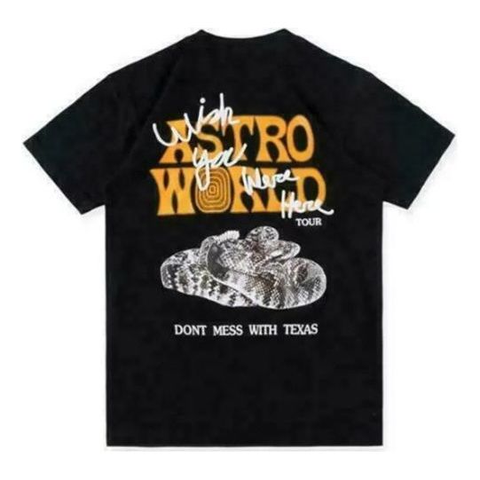 Travis Scott Unisex Cactus Jack Astro World Printing Black TC-96