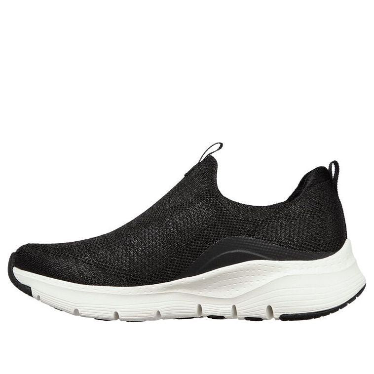 (WMNS) Skechers Arch Fit Low-Top Black/White 149415-BKW