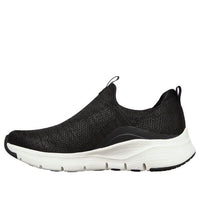 (WMNS) Skechers Arch Fit Low-Top Black/White 149415-BKW