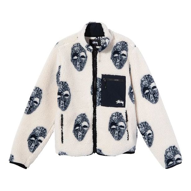 Men's Stussy Printing Pattern Jacket White 279433