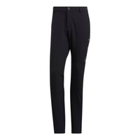 Men's adidas Theree Stripe Life Solid Color Breathable Straight-Leg Casual Pants/Trousers Black HA3269