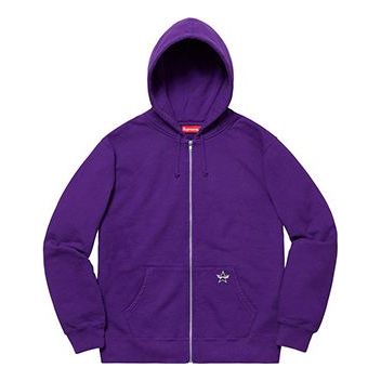 Supreme SS19 Star Zip Up Sweatshirt Zipper Unisex Purple SUP-SS19-879